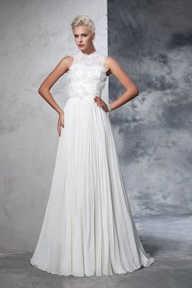 Robe de mariée de princesse en chiffon de tour de ceinture empire elevé ligne a