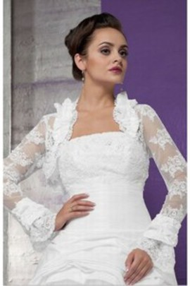 Pic blanc ourlet de dentelle Bolero de luxe