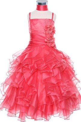Robe cortège fille fermeutre eclair avec fleurs jusqu'à la cheville de mode de bal de lotus