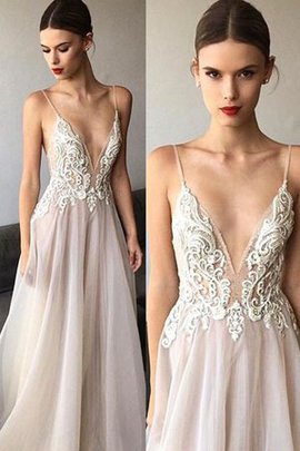 Robe de mariée haute qualité a-ligne bandouliere spaghetti avec zip de princesse