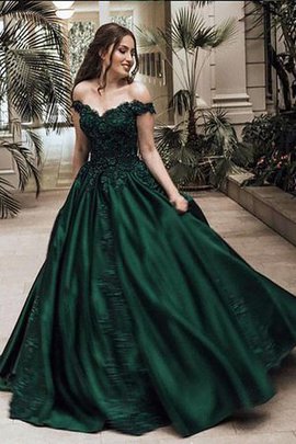 Robe de soirée naturel de mode de bal manche nulle d'epaule ecrite en satin