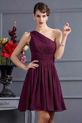 Robe demoiselle d'honneur courte plissage de princesse avec chiffon avec fronce