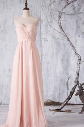 Robe demoiselle d'honneur plissage naturel entrecroisé en chiffon jusqu'au sol