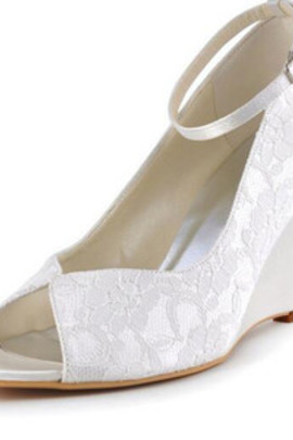 Chaussures de mariage automne élégant compensées taille réelle du talon 3.15 pouce