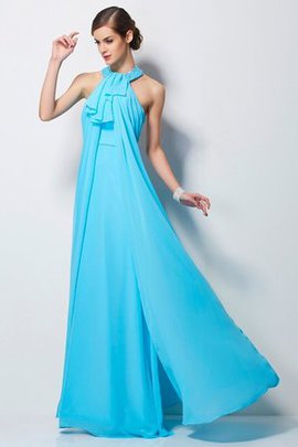 Robe de soirée longue avec perle avec chiffon longueur au niveau de sol maillot