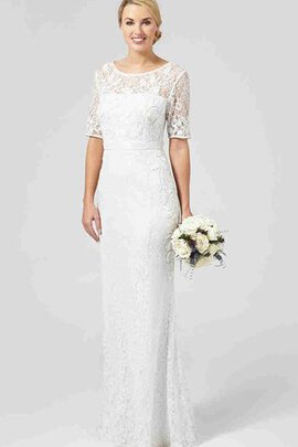 Robe de mariée plissage delicat simple col u profond trou de serrure