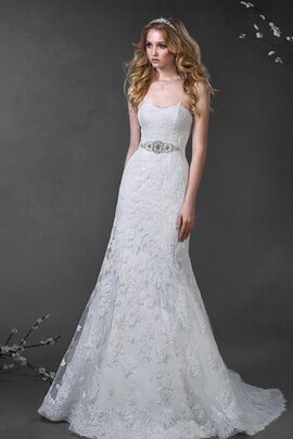 Robe de mariée decoration en fleur avec lacets jusqu'au sol de col en cœur ligne a