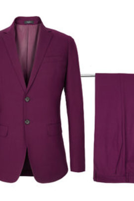 Rouge deux boutons de mariage costumes nouveaux rose hommes de haute qualité