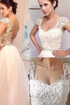 Robe de mariée naturel ligne a de col en cœur avec sans manches textile en tulle