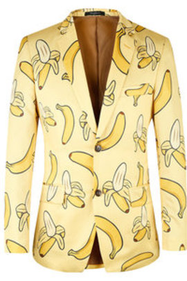 Motif costume décontracté jaune marque hommes haute qualité veste