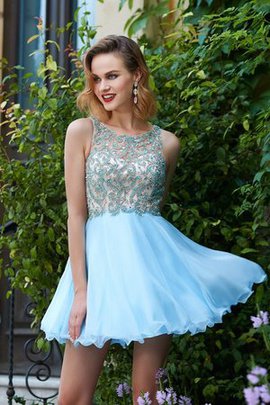 Robe fête de la rentrée bref de princesse avec chiffon avec perle encolure ronde