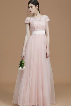 Robe demoiselle d'honneur naturel en tulle ceinture de princesse avec ruban