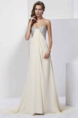 Robe de bal longue manche nulle gaine avec perle avec chiffon