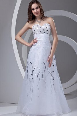 Robe de soirée longue manche nulle en organza en forme