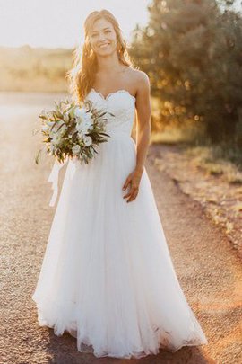 Robe de mariée de princesse ligne a de col en cœur grosses soldes en tulle