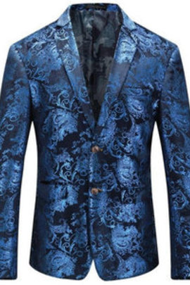 Nouveauté slim costumes blazers mode décontracté impression florale