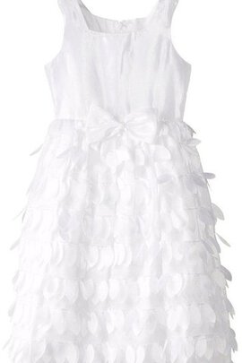 Robe cortège fille naturel bandouliere spaghetti ligne a avec plume jusqu'au mollet