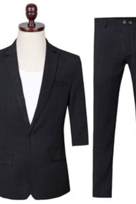 Hommes slim fit costumes terno pour hommes pantalon ensembles