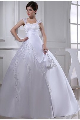 Robe de mariée longue de tour de ceinture en haute en satin de mode de bal cordon