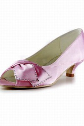 Avec Fine satin avec poissons chaussure de tête mariée