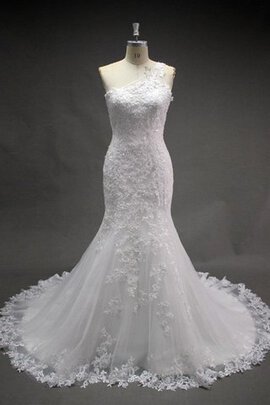 Robe de mariée delicat naturel manche nulle d'épaule asymétrique cordon