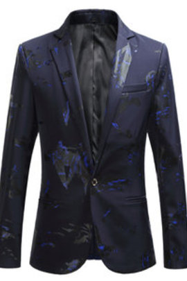 Costume/homme mode blazers imprimé costume nouveaux hommes décontracté boutique