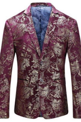 Fleur veste de haute qualité slim flanelle personnalité