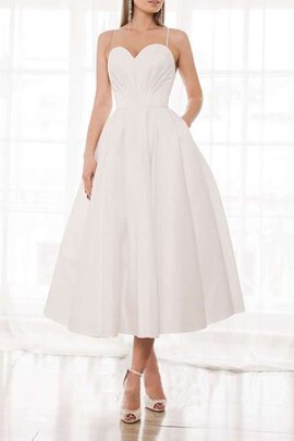 Robe de mariée en satin arrivée au mollet voyant naturel facile