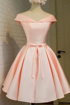 Robe de bal naturel bref de princesse v encolure en satin