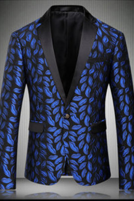 Veste costume hommes bleu nouveauté hommes pochette jolie blazer