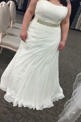 Robe de mariée femme branché avec perle ruché avec sans manches avec zip