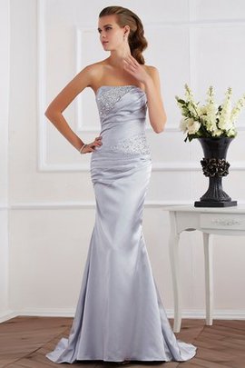 Robe de soirée longue avec lacets de sirène avec perle manche nulle