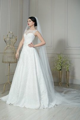 Robe de mariée facile naturel col en bateau ligne a cordon