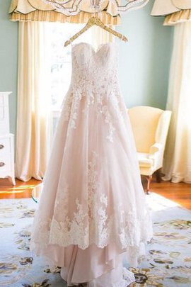 Robe de mariée delicat mode fermeutre eclair col en forme de cœur de mode de bal