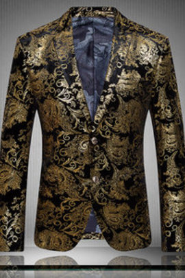 Blazer décontracté floral hommes impression pour hommes costumes jaqueta