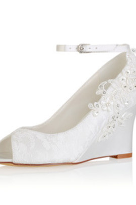 Chaussures de mariage automne compensées moderne taille réelle du talon 3.15 pouce