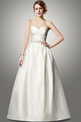 Robe de mariée croisade de traîne moyenne ligne a textile taffetas avec ruban