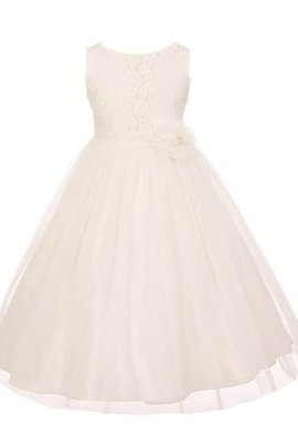 Robe cortège fille naturel ceinture de princesse a-ligne longueur au niveau de sol