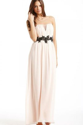 Robe demoiselle d'honneur longue de bustier avec chiffon ceinture avec perle