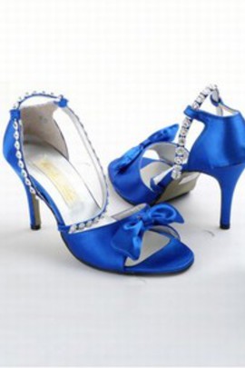 Avec haut en satin bout ouvert fin Avec Bride Schu