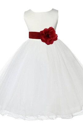 Robe cortège fille plissage manche nulle ligne a avec nœud textile en tulle