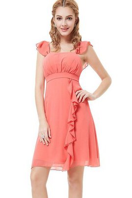 Robe de cocktail bref de tour de ceinture empire ruché avec chiffon fermeutre eclair