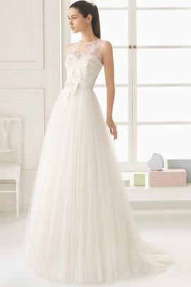 Robe de mariée distinguee charmeuse naturel facile avec nœud à boucles