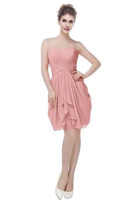 Robe de cocktail avec chiffon de tour de ceinture en haute manche nulle ligne a croisade