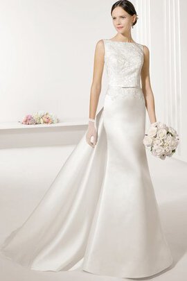 Robe de mariée formelle intemporel decoration en fleur de sirène fermeutre eclair