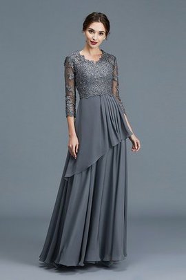 Robe mère de mariée naturel avec manche 3/4 ligne a jusqu'au sol de lotus