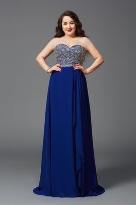 Robe de bal longue de col en cœur de princesse avec chiffon lache