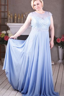 Robe de bal naturel de traîne courte textile en tulle appliques a-ligne