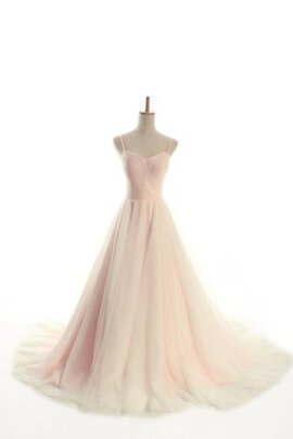 Robe de mariée naturel simple longueru au niveau de sol avec chiffon au niveau de genou