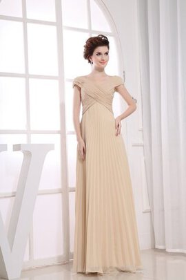 Robe mère de mariée facile longue mode manche nulle avec chiffon